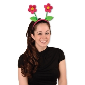 Club Pack of 12 Pink Spring Flower Bopper Headband Party Favors - All