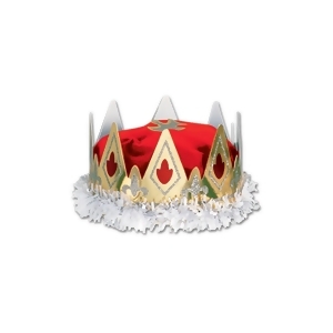 Club Pack of 12 Red Royal Queen's Crown Party Hats - All