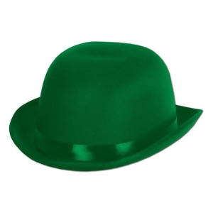 Pack of 6 Green Satin Ribbon Sleek Derby Hat Costume Accessories - All