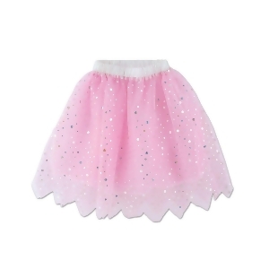 Club Pack of 6 Girl's Pink with Sparkly Sequin Princess Tulle TuTu Skirts - All