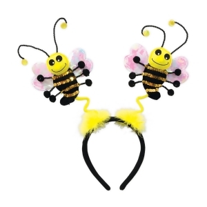 Club Pack of 12 Yellow and Black Bumblebee Bopper Headband Costume Party Accessories - All
