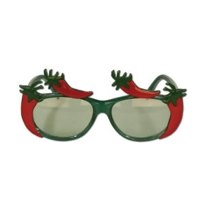 Pack of 6 Red Chili Pepper Fanci-Frame Eyeglass Party Favor Costume Accessories - All