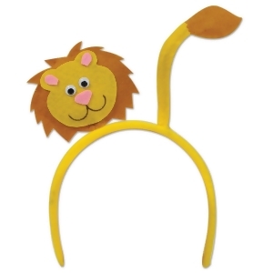 Club Pack of 12 Yellow and Brown Cute Lion Headband Costume Accessories - All