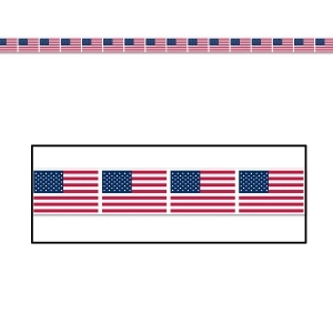 Club Pack of 12 American Flag Party Tape 3 x 20' - All
