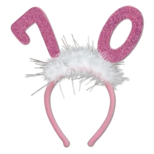 Club Pack of 12 Pink Glittered Bopper Headband Party Favor Costume Accessories - All
