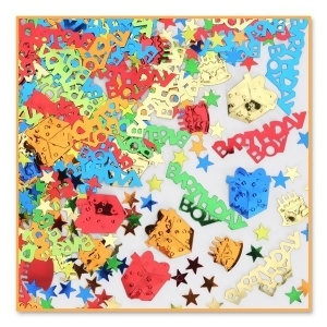 Pack of 6 Multi-Colored Birthday Boy Celebration Confetti Bags 0.5 oz. - All