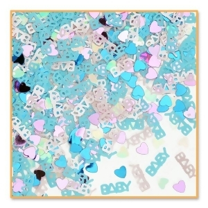 Pack of 6 Metallic Multi-Colored Baby On The Way Celebration Confetti Bags 0.5 oz. - All