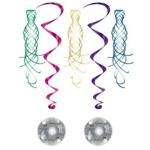 Pack of 30 Assorted Disco Ball Metallic Hanging Party Decoration Shimmers and Whirls 40 - All