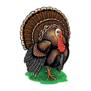 Club Pack of 24 Festive Turkey Cutout Thanksgiving Decorations 17 - All