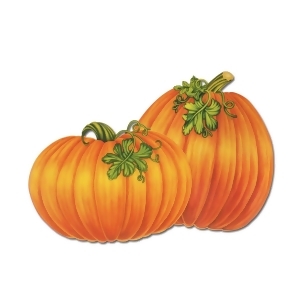 Club Pack of 48 Festive Pumpkin Thanksgiving Cutout Decorations 15.5 - All