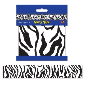 Club Pack of 12 Zebra Print Party Tape 3 x 20' - All