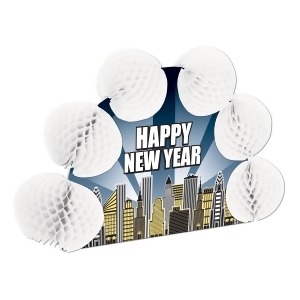 Club Pack of 12 White Happy New Year Pop-Over Decorative Centerpiece 10 - All