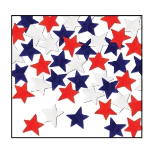 Club Pack of 12 Red White and Blue Tissue Star Confetti - All