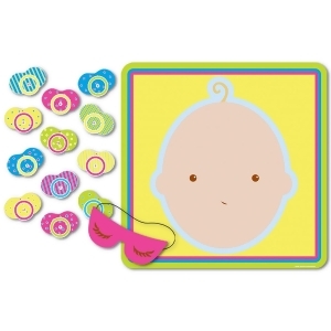 Club Pack of 24 Baby Shower Themed Pin The Pacifier on the Baby Party Game - All