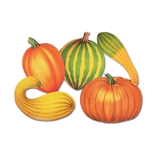 Club Pack of 12 Assorted Squash Festive Fall Cutout Decorations 16 - All
