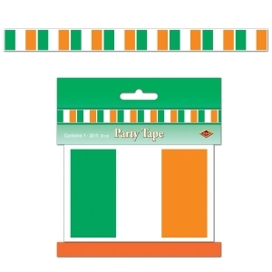 Club Pack of 12 Irish Flag Party Tape 3 x 20' - All