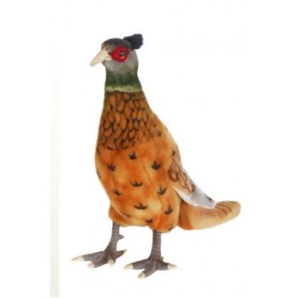Set of 2 Lifelike Handcrafted Extra Soft Plush Pheasant Animals 12