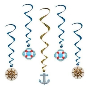 Pack of 30 Assorted Cruise Ship Boat Nautical Metallic Hanging Party Decoration Whirls 40 - All