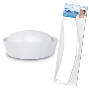 Club Pack of 24 White Sailor Hat Costume Accessories - All