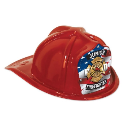 Club Pack of 48 Red Junior Firefighter Hat Costume Accessories 