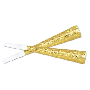 Club Pack of 100 Gold Prismatic New Year's Eve Trumpet Horn Party Favors 9 - All