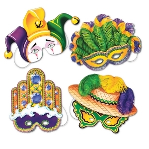 Club Pack of 24 Assorted Designed Mardi Gras Party Masks 12 - All