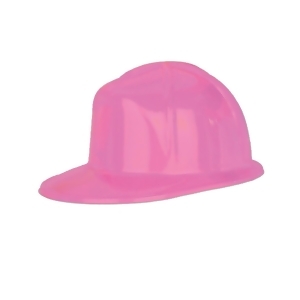 Club Pack of 48 Pink Plastic Construction Helmet Costume Accessory - All