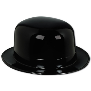 Club Pack of 48 Solid Black Derby Party Hats - All