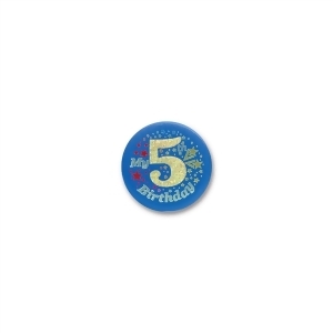 Club Pack of 6 Blue My 5th Birthday Decorative Satin Buttons for Boys 2 - All