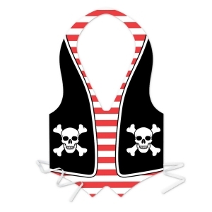 Club Pack of 24 Plastic Pirate Vests - All
