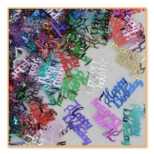 Pack of 6 Multicolored Fancy Happy Birthday Confetti Bags 0.5 Oz - All