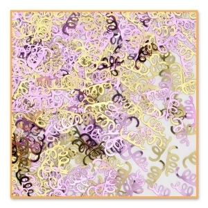 Pack of 6 Purple and Gold Streamer Fun Birthday Celebration Confetti Bags 0.5 Oz - All