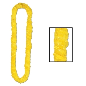 Club Pack of 72 Bright Yellow Soft-Twist Poly Leis Necklaces 36 - All