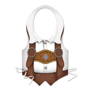 Club Pack of 48 Plastic Oktoberfest Novelty Vest with Tie Straps - All
