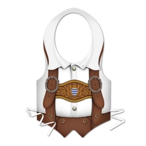 Club Pack of 24 Packaged Plastic Oktoberfest Novelty Vest with Tie Straps - All