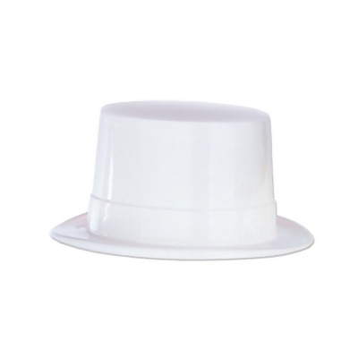 Club Pack of 24 White Plastic Topper Party Hats Costume Accessories 