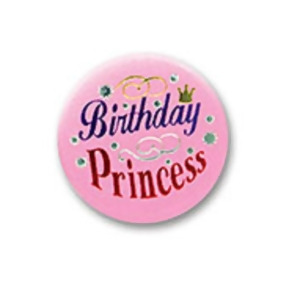 Pack of 6 Birthday Themed Birthday Princess Satin Button Costume Accessories 2 - All