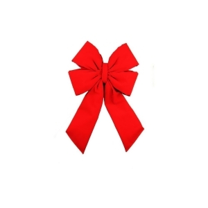 11 x 20 Commercial 4-Loop Red Velveteen Christmas Bow Decoration - All