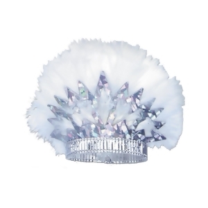 Club Pack of 50 Silver and White Prismatic Tiaras - All