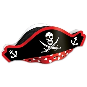 Club Pack of 48 Printed Pirate Party Hat with Tissue Crown and Bandanna - All