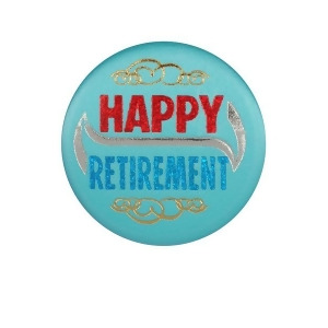 Pack of 6 Happy Retirement Decorative Satin Buttons 2 - All