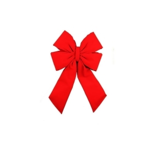 22 x 32 Commercial 4-Loop Red Velveteen Christmas Bow Decoration - All