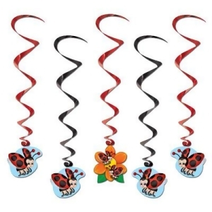Pack of 30 Assorted Ladybug Hanging Summer Birthday Party Decoration Whirls 40 - All