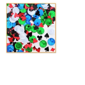 Pack of 6 Multi-Colored Poker Party Celebration Confetti Bags 0.5 oz. - All
