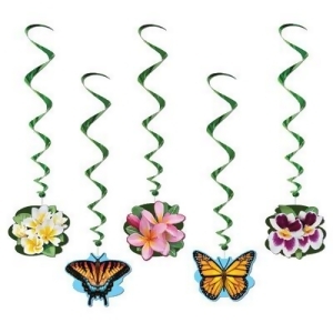 Pack of 30 Assorted Flower and Butterfly Hanging Summer All-Occasion Party Decoration Whirls 40 - All