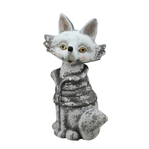 20.75 Snow Dusted Silver Fox Christmas Table Top Decoration - All