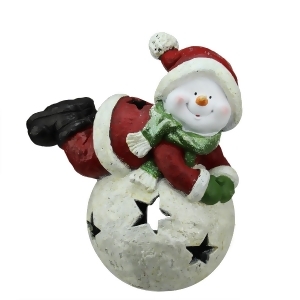 15 Red and Green Snowman and Snowball Christmas Tea Light Candle Holder - All