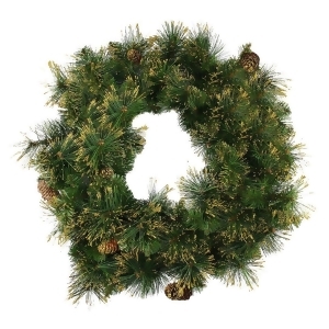 24 Mixed Pine Glittered Pine Cone Artificial Christmas Wreath Unlit - All