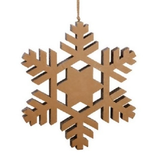 18.5 Winter Light Country Rustic Silver Glitter Snowflake Decorative Christmas Ornament - All