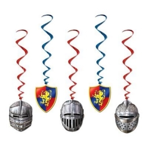 Pack of 30 Assorted Medieval Armor and Coat of Arms Hanging Party Decoration Whirls 40 - All